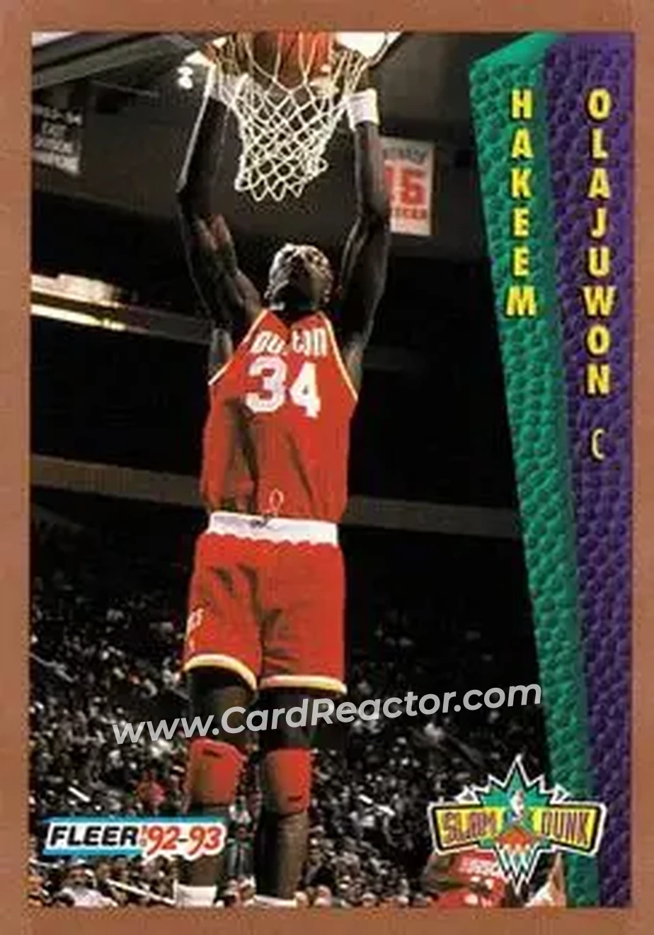 1992-93 Fleer #294 - Hakeem Olajuwon - Houston Rockets - Front