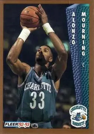 1992-93 Fleer #311 - Alonzo Mourning - Charlotte Hornets