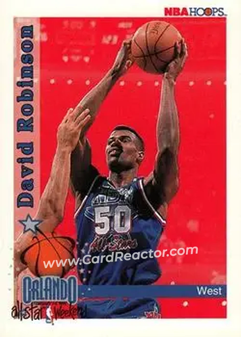 1992-93 Hoops #315 - David Robinson - San Antonio Spurs - Front
