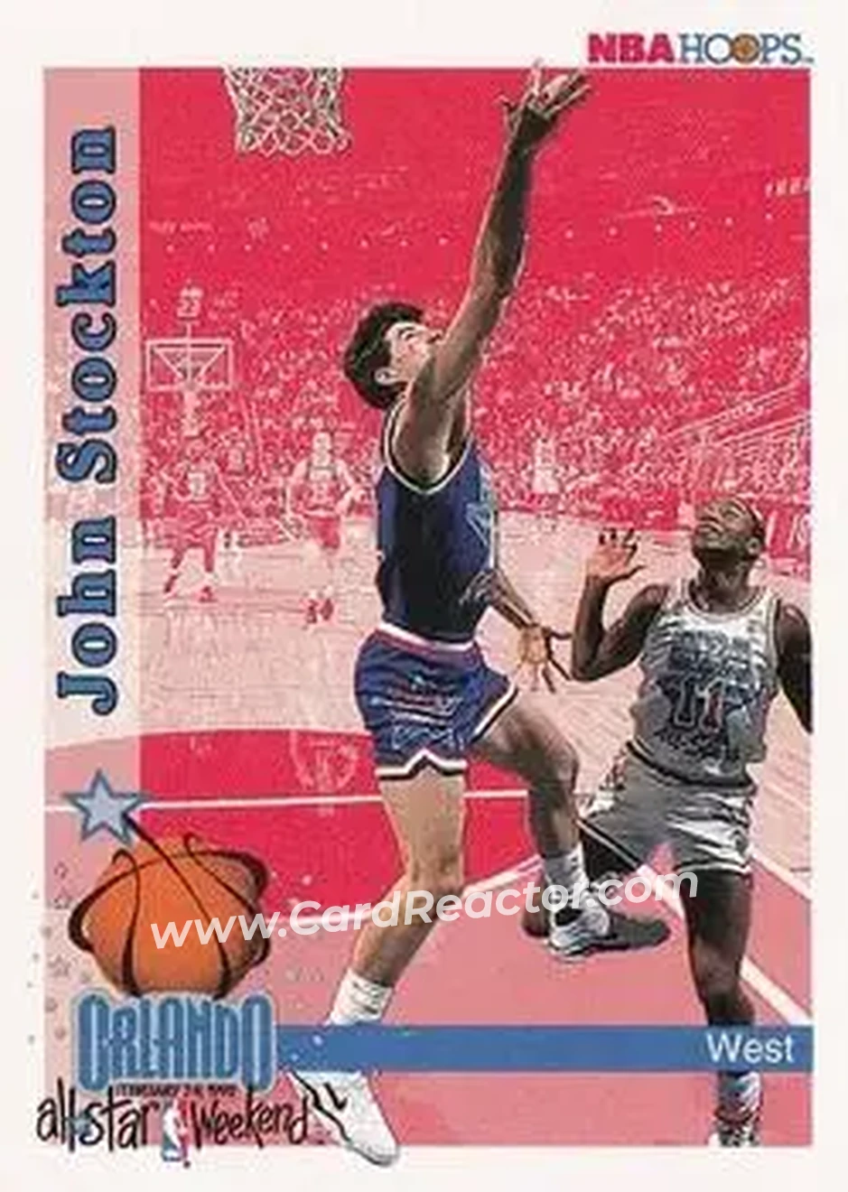 1992-93 Hoops #316 - John Stockton - Utah Jazz - Front