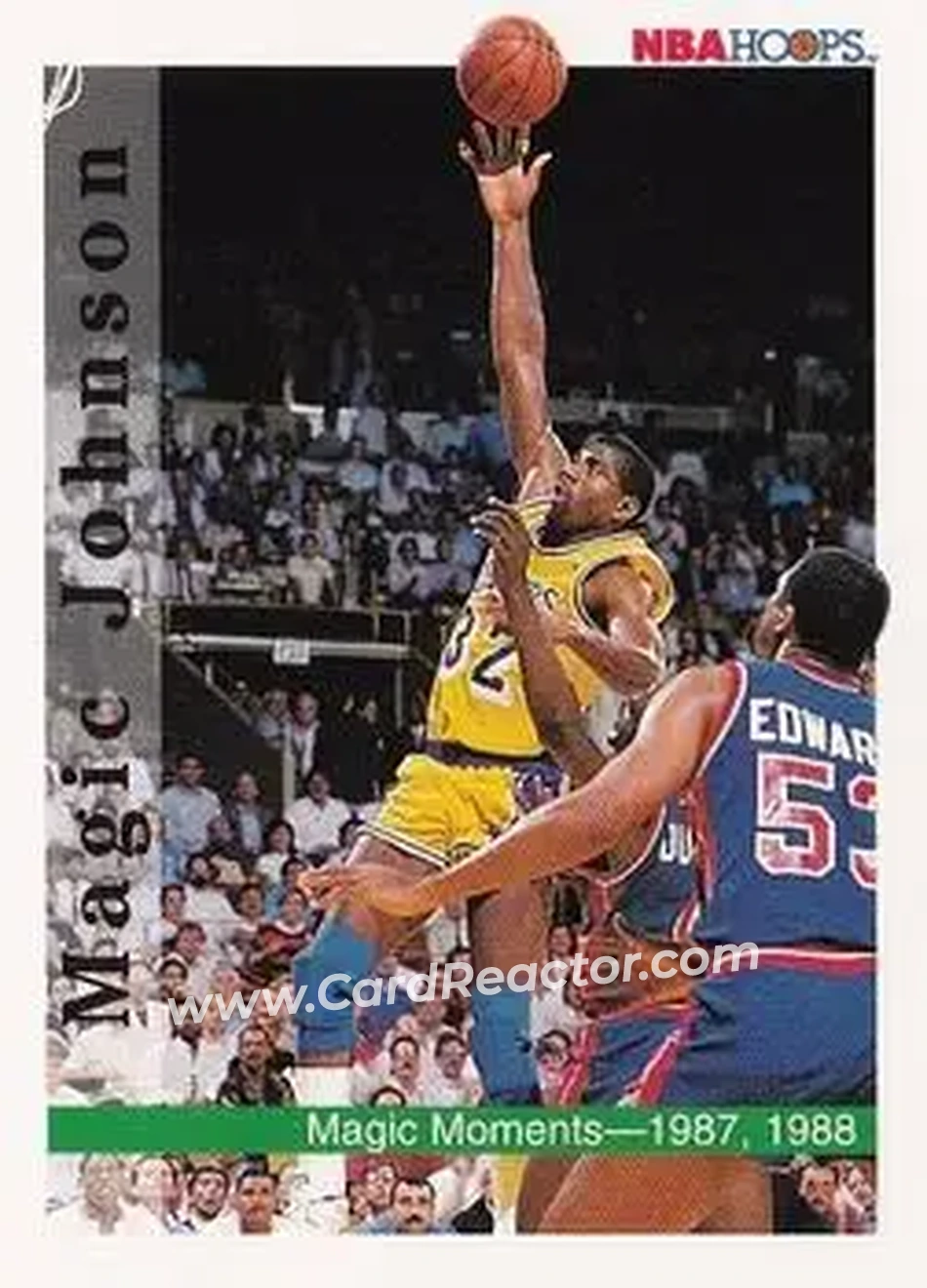 1992-93 Hoops #330 - Magic Johnson - Los Angeles Lakers - Front