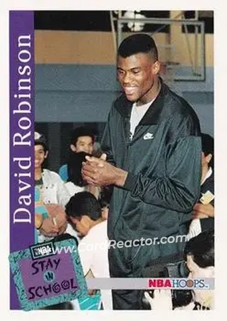1992-93 Hoops #334 - David Robinson - San Antonio Spurs - Front