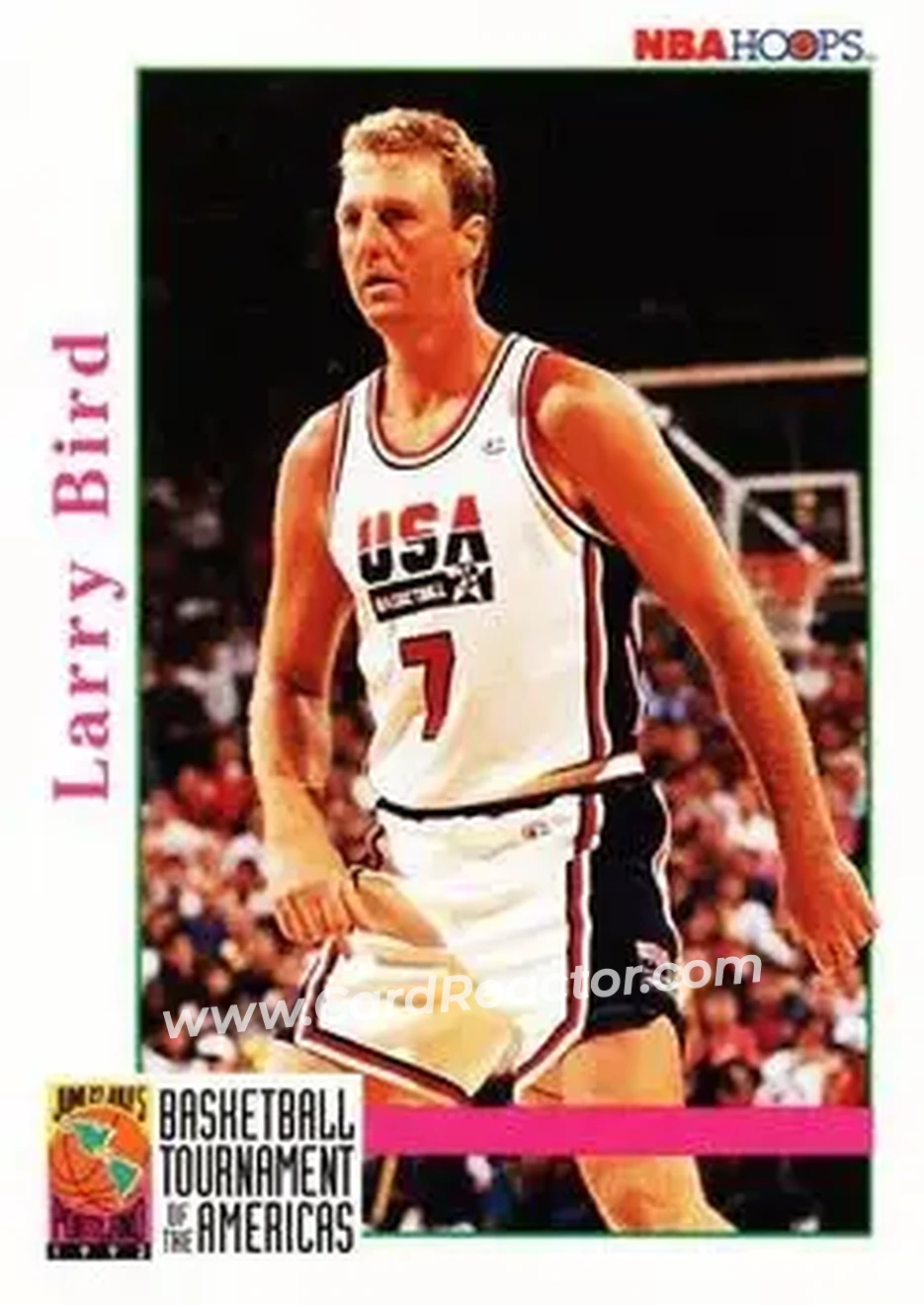 1992-93 Hoops #337 - Larry Bird - USA - Front