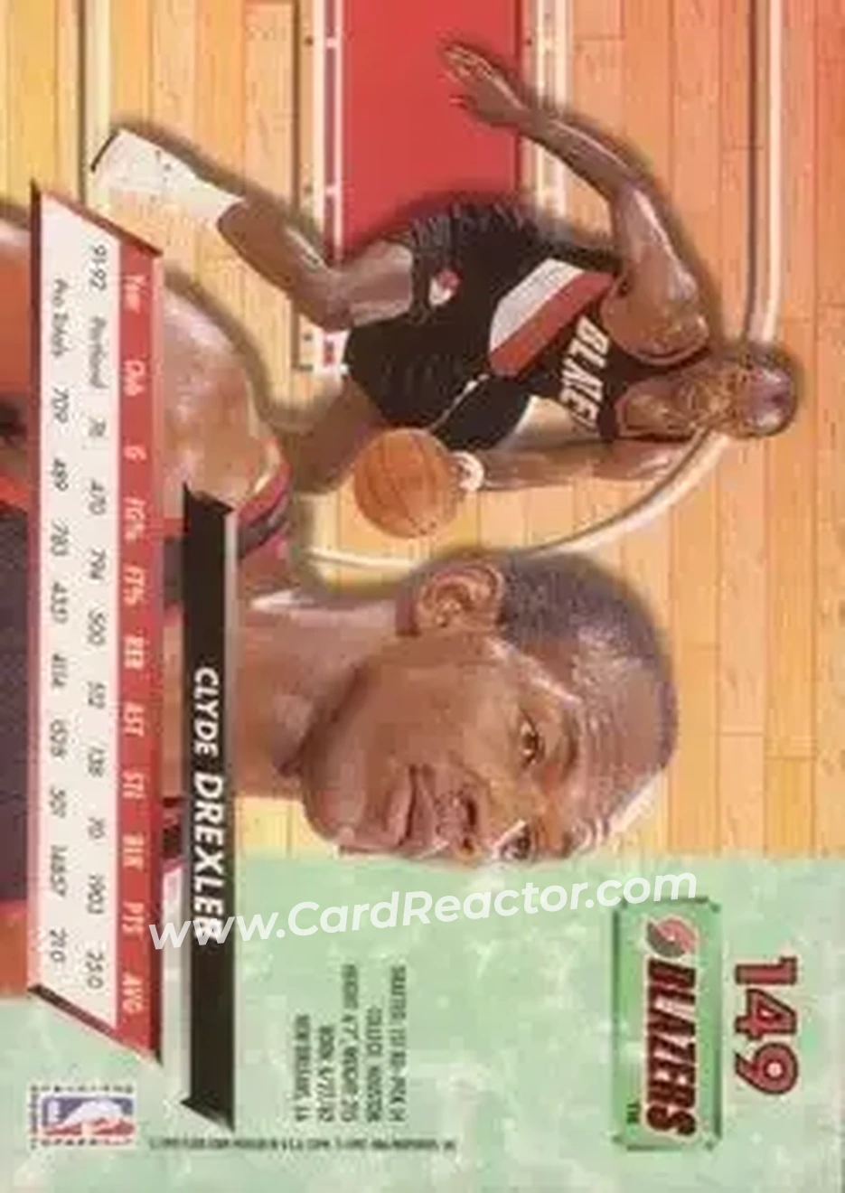 1992-93 Ultra #149 - Clyde Drexler - Portland Trail Blazers - Back