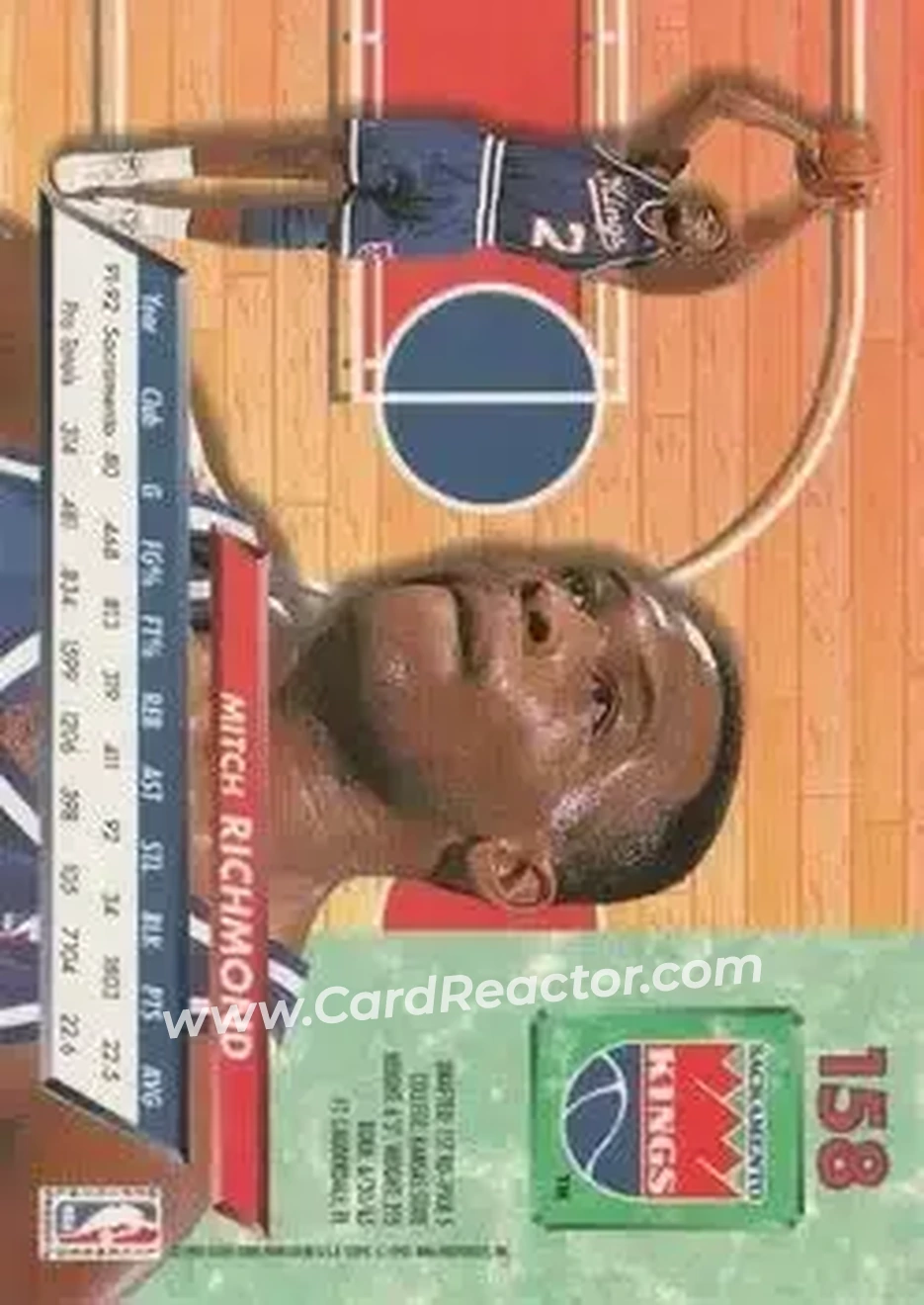 1992-93 Ultra #158 - Mitch Richmond - Sacramento Kings - Back 1992-93 Ultra #158 - Mitch Richmond - Sacramento Kings - Back