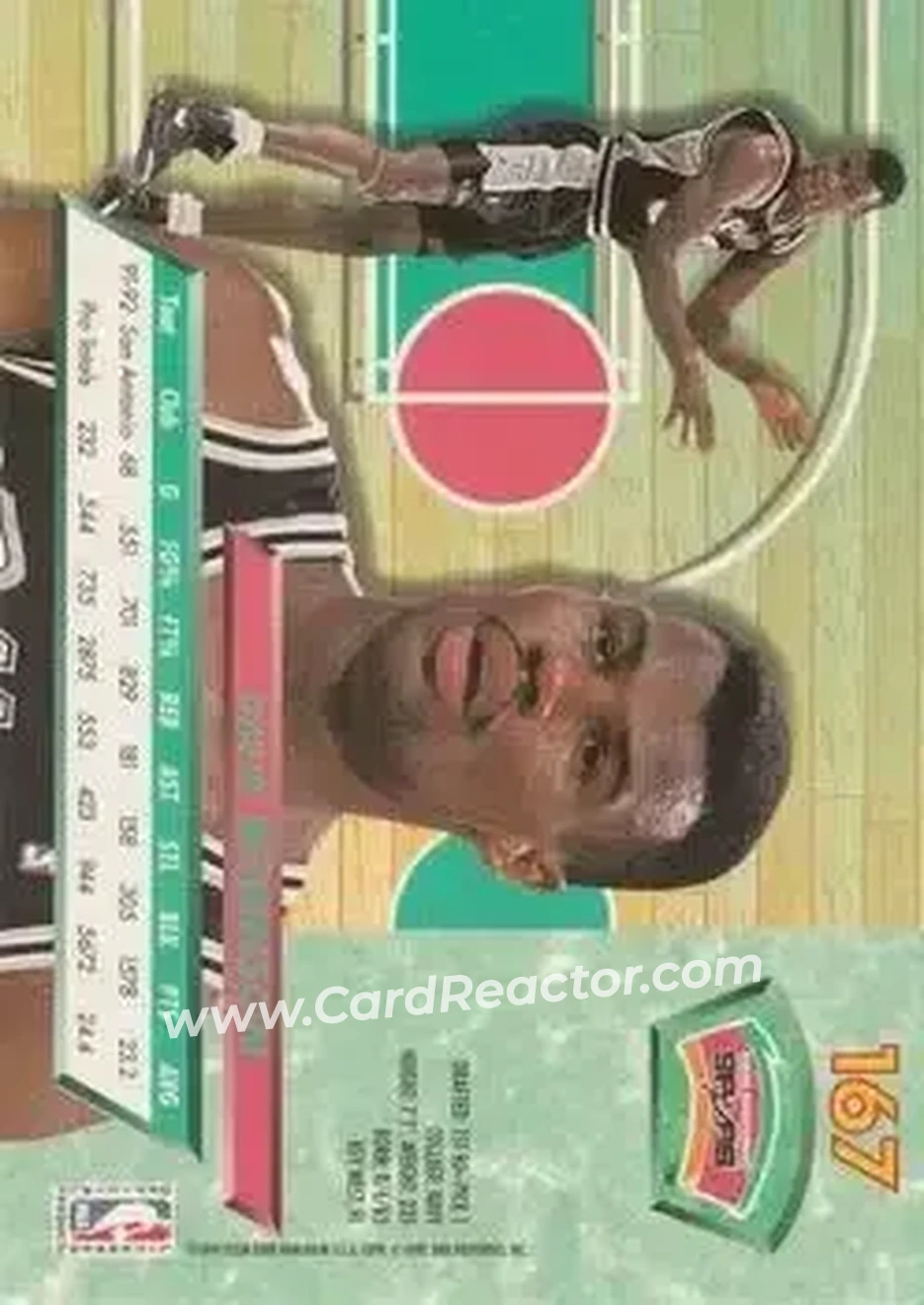 1992-93 Ultra #167 - David Robinson - San Antonio Spurs - Back