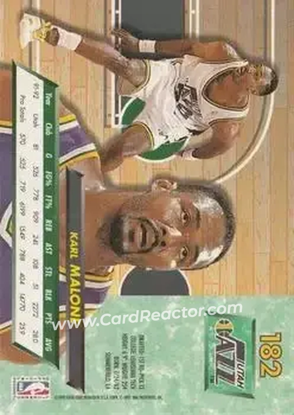 1992-93 Ultra #182 - Karl Malone - Utah Jazz - Back 1992-93 Ultra #182 - Karl Malone - Utah Jazz - Back