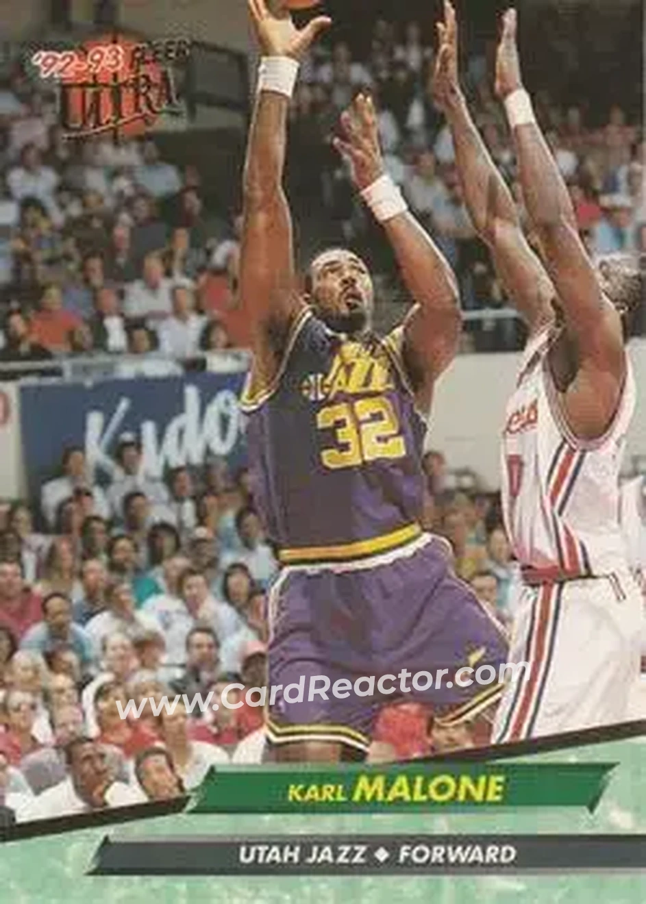 1992-93 Ultra #182 - Karl Malone - Utah Jazz - Front 1992-93 Ultra #182 - Karl Malone - Utah Jazz - Front