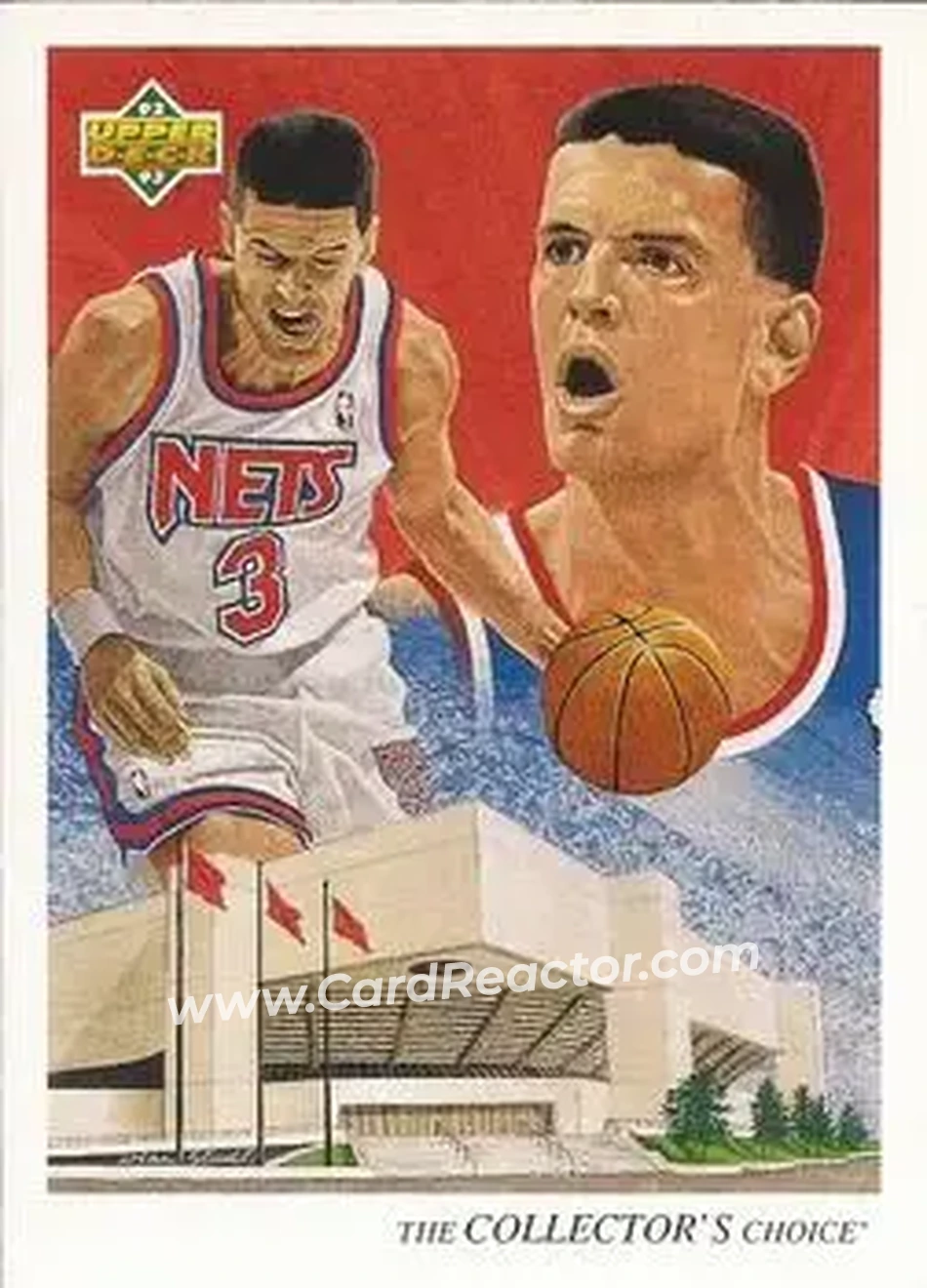 1992-93 Upper Deck #50 - Dražen Petrović - New Jersey Nets - Front