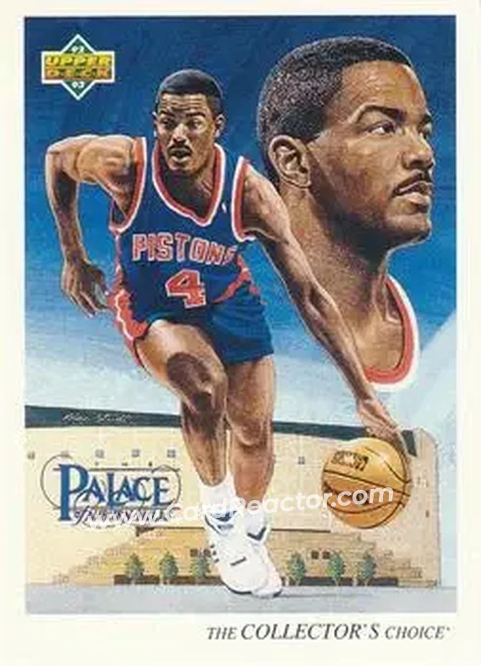 1992-93 Upper Deck #53 - Joe Dumars - Detroit Pistons - Front