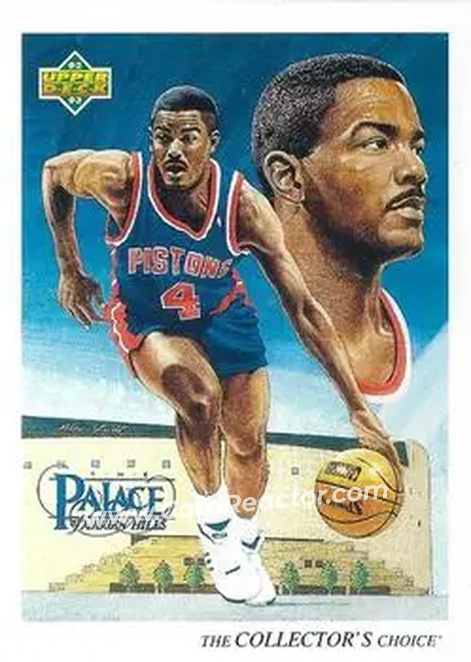 1992-93 Upper Deck #53 - Joe Dumars - Detroit Pistons - Front