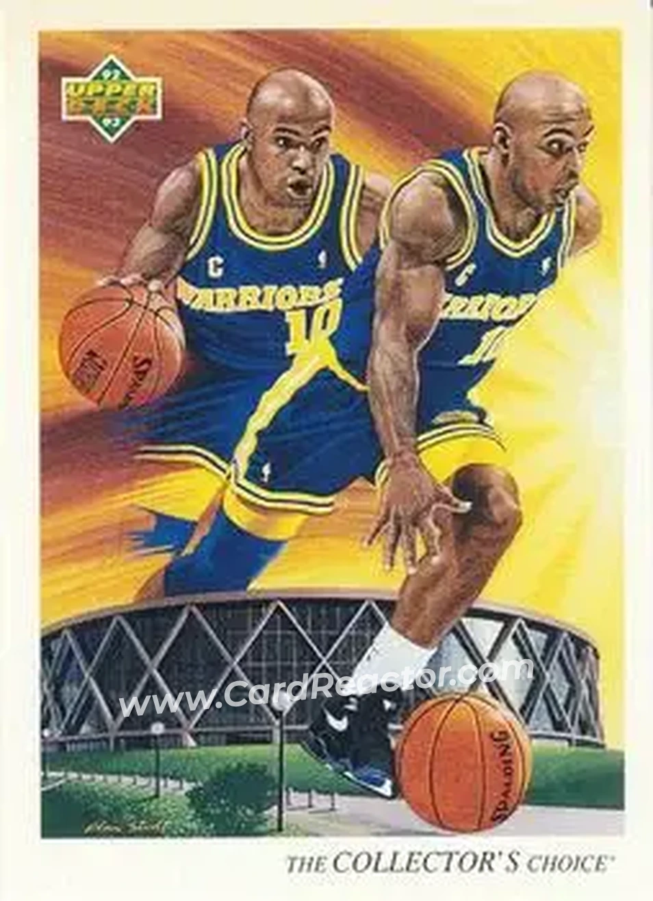 1992-93 Upper Deck #61 - Tim Hardaway - Golden State Warriors - Front