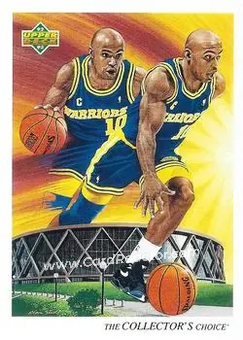 1992-93 Upper Deck #61 - Tim Hardaway - Golden State Warriors - Front