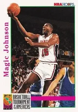 1992-93 Hoops #340 - Magic Johnson - USA