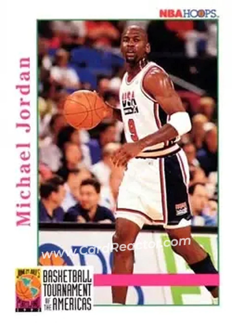 1992-93 Hoops #341 - Michael Jordan - USA - Front