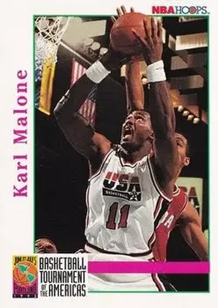 1992-93 Hoops #343 - Karl Malone - USA