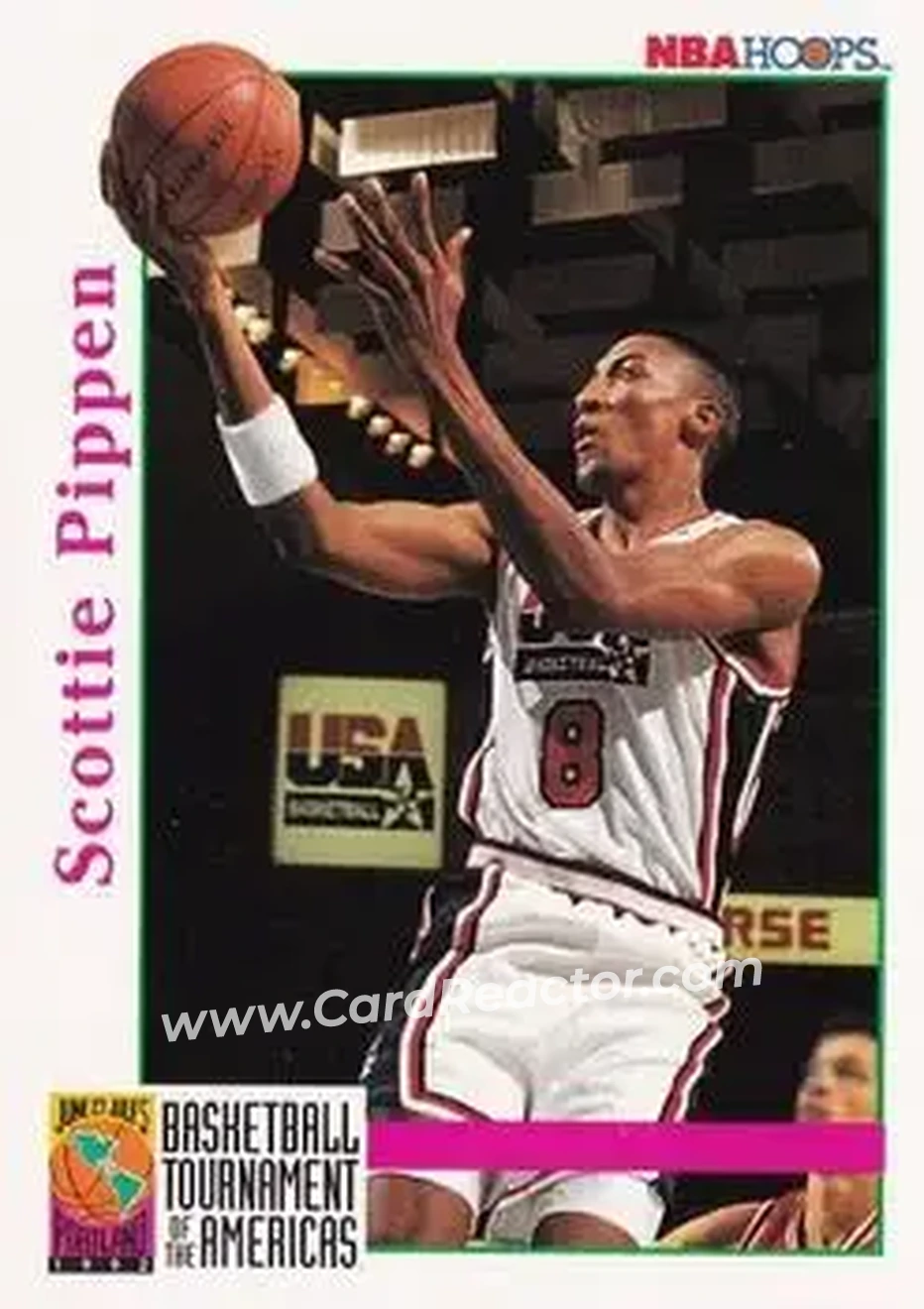 1992-93 Hoops #345 - Scottie Pippen - USA - Front 1992-93 Hoops #345 - Scottie Pippen - USA - Front