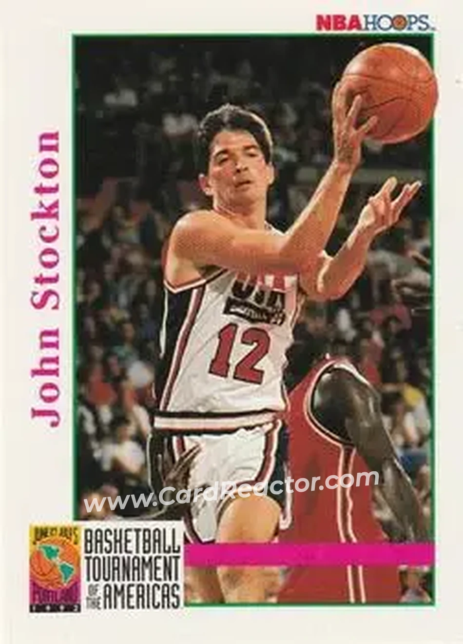 1992-93 Hoops #347 - John Stockton - USA - Front