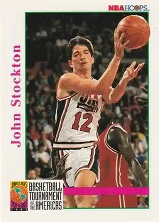 1992-93 Hoops #347 - John Stockton - USA