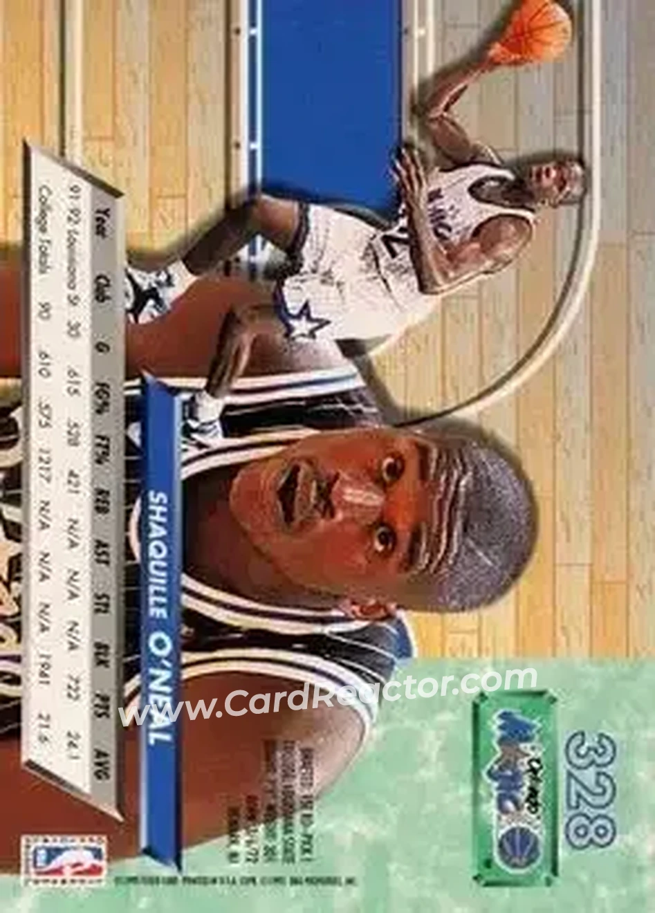 1992-93 Ultra #328 - Shaquille O'Neal - Orlando Magic - Back 1992-93 Ultra #328 - Shaquille O'Neal - Orlando Magic - Back