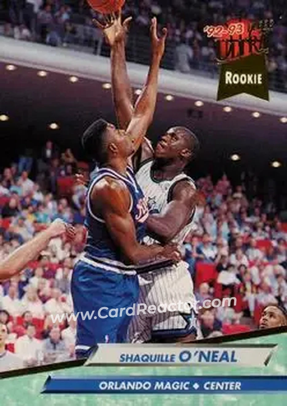 1992-93 Ultra #328 - Shaquille O'Neal - Orlando Magic - Front 1992-93 Ultra #328 - Shaquille O'Neal - Orlando Magic - Front
