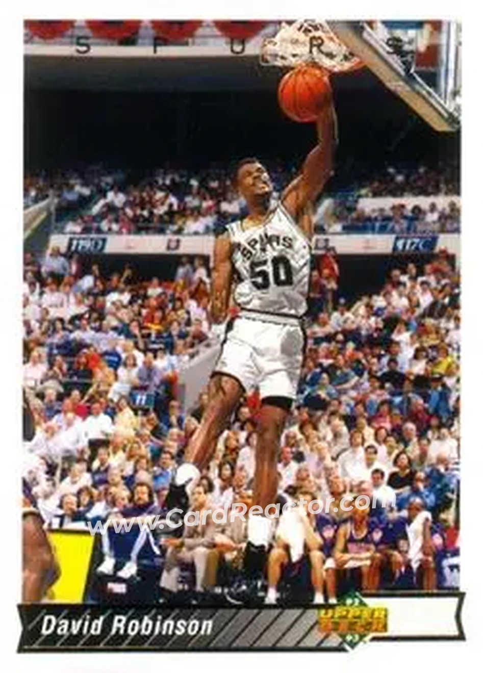 1992-93 Upper Deck #82 - David Robinson - San Antonio Spurs - Front
