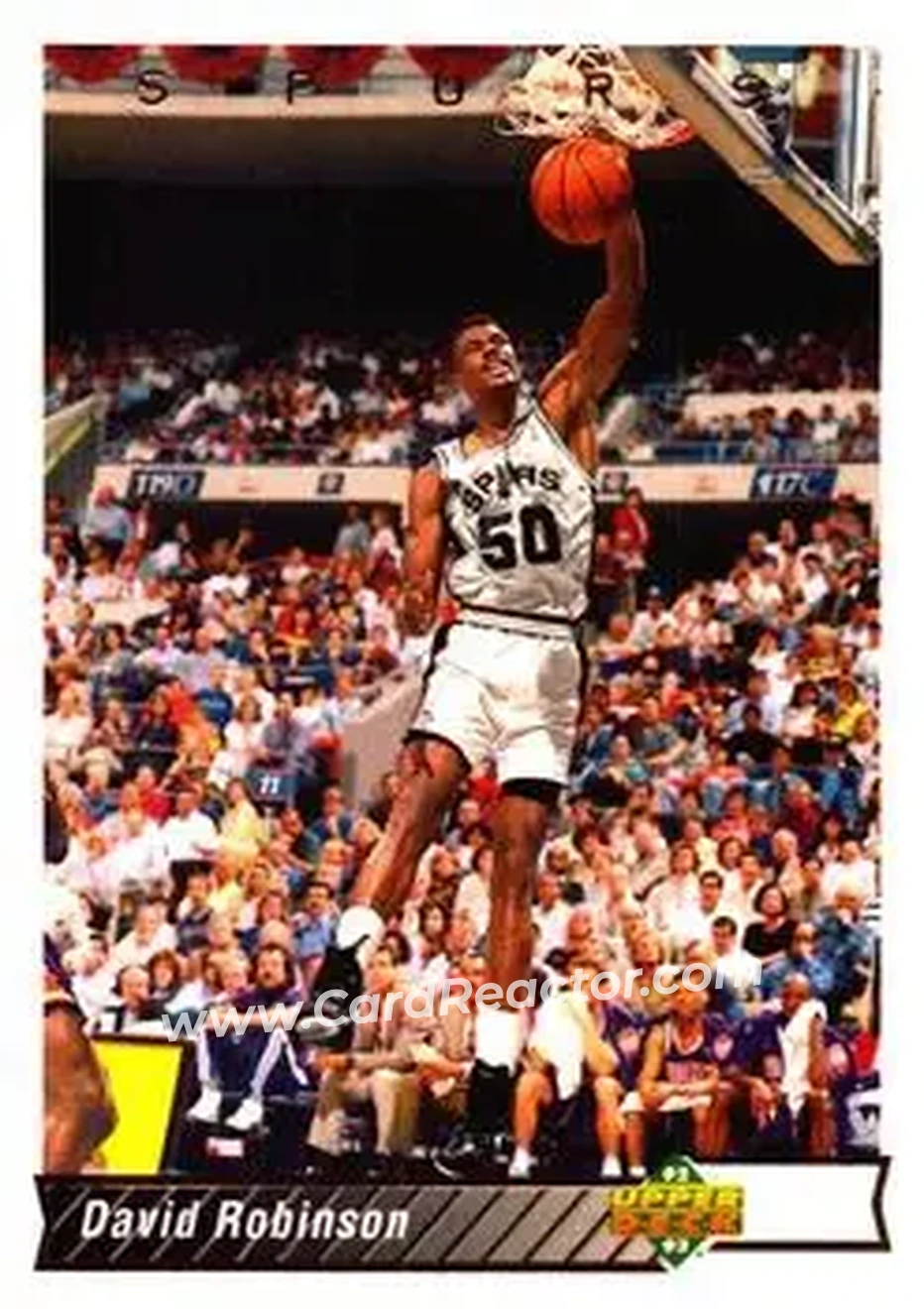 1992-93 Upper Deck #82 - David Robinson - San Antonio Spurs - Front