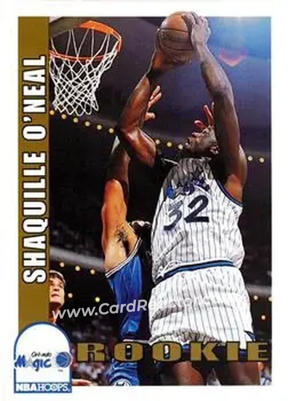 1992-93 Hoops #442 - Shaquille O'Neal - Orlando Magic - Front 1992-93 Hoops #442 - Shaquille O'Neal - Orlando Magic - Front