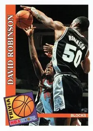 1992-93 Hoops #481 - David Robinson - San Antonio Spurs