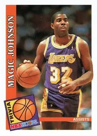 1992-93 Hoops #482 - Magic Johnson - Los Angeles Lakers