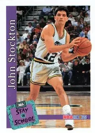1992-93 Hoops #486 - John Stockton - Utah Jazz