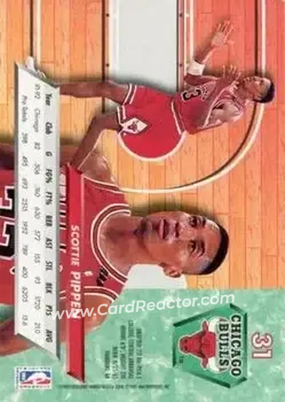 1992-93 Ultra #31 - Scottie Pippen - Chicago Bulls - Back 1992-93 Ultra #31 - Scottie Pippen - Chicago Bulls - Back