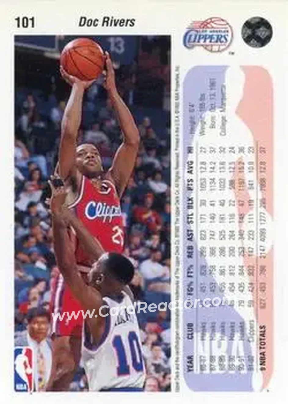 1992-93 Upper Deck #101 - Doc Rivers - New York Knicks - Back