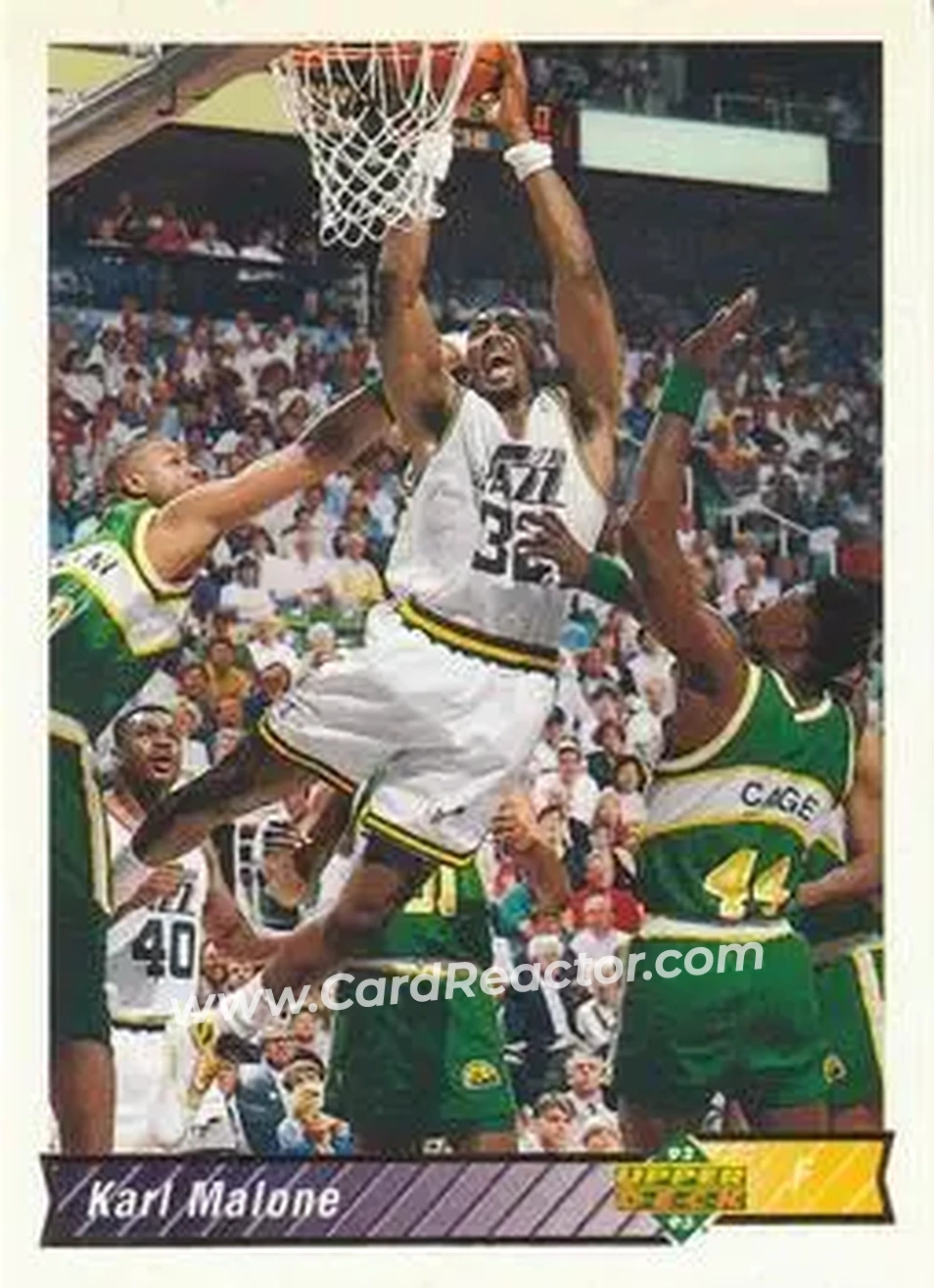1992-93 Upper Deck #112 - Karl Malone - Utah Jazz - Front