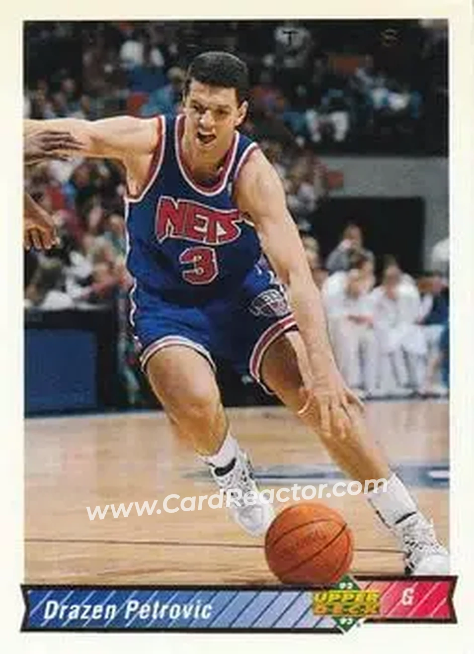 1992-93 Upper Deck #122 - Dražen Petrović - New Jersey Nets - Front