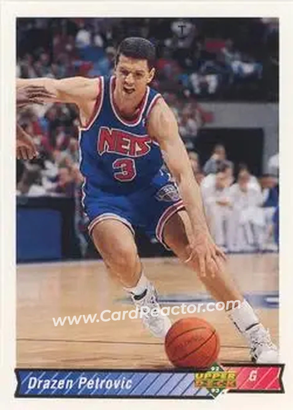 1992-93 Upper Deck #122 - Dražen Petrović - New Jersey Nets - Front