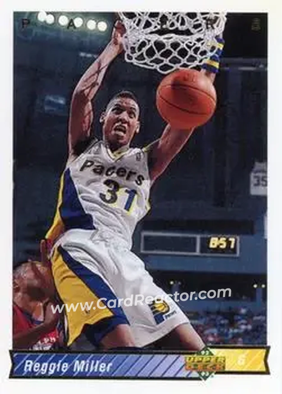 1992-93 Upper Deck #123 - Reggie Miller - Indiana Pacers - Front