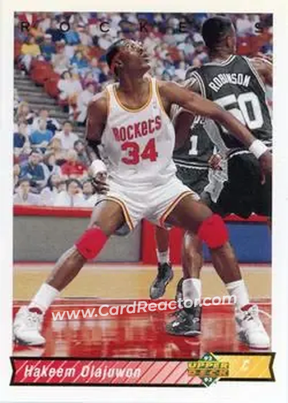 1992-93 Upper Deck #136 - Hakeem Olajuwon - Houston Rockets - Front