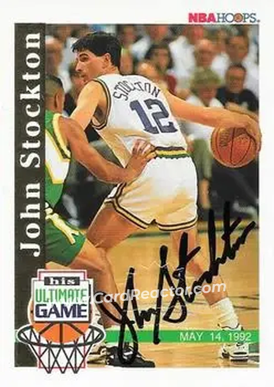 1992-93 Hoops - Single Inserts #SU1 - John Stockton - Utah Jazz - Front