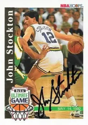 1992-93 Hoops - Single Inserts #SU1 - John Stockton - Utah Jazz