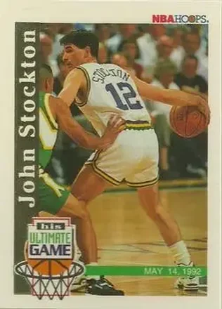 1992-93 Hoops - Single Inserts #SU1 - John Stockton - Utah Jazz
