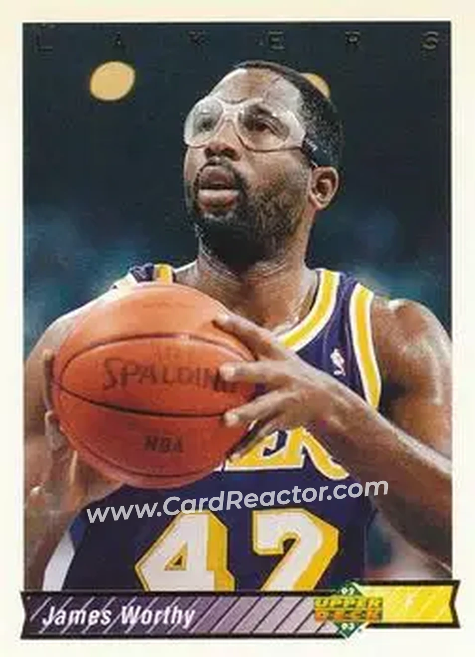1992-93 Upper Deck #156 - James Worthy - Los Angeles Lakers - Front