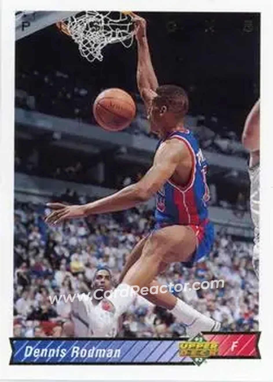 1992-93 Upper Deck #242 - Dennis Rodman - Detroit Pistons - Front