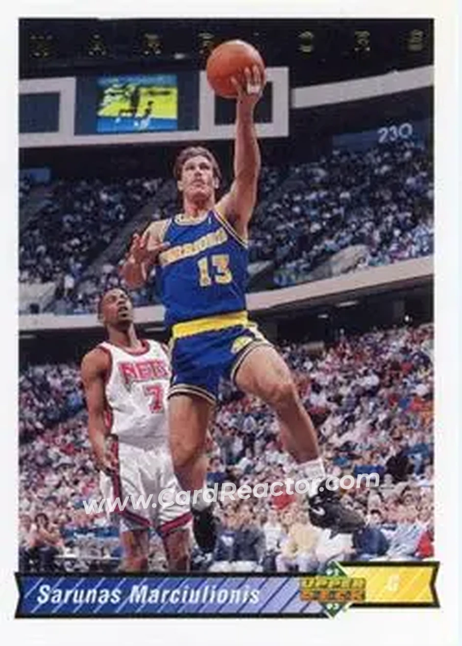 1992-93 Upper Deck #249 - Šarūnas Marčiulionis - Golden State Warriors - Front 1992-93 Upper Deck #249 - Šarūnas Marčiulionis - Golden State Warriors - Front