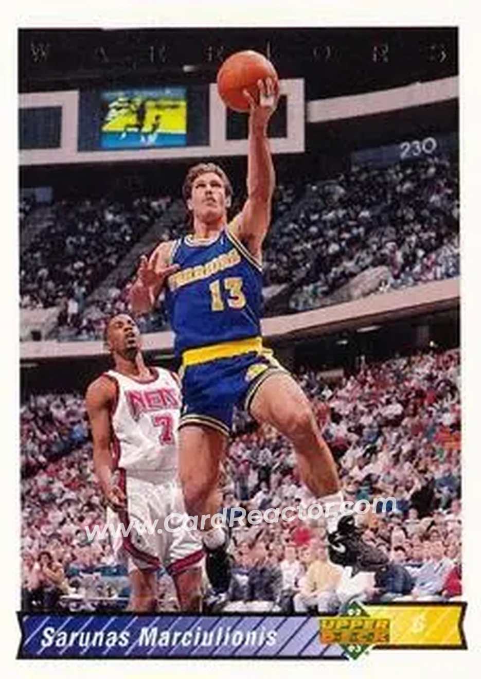1992-93 Upper Deck #249 - Šarūnas Marčiulionis - Golden State Warriors - Front 1992-93 Upper Deck #249 - Šarūnas Marčiulionis - Golden State Warriors - Front