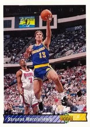 1992-93 Upper Deck #249 - Šarūnas Marčiulionis - Golden State Warriors 1992-93 Upper Deck #249 - Šarūnas Marčiulionis - Golden State Warriors