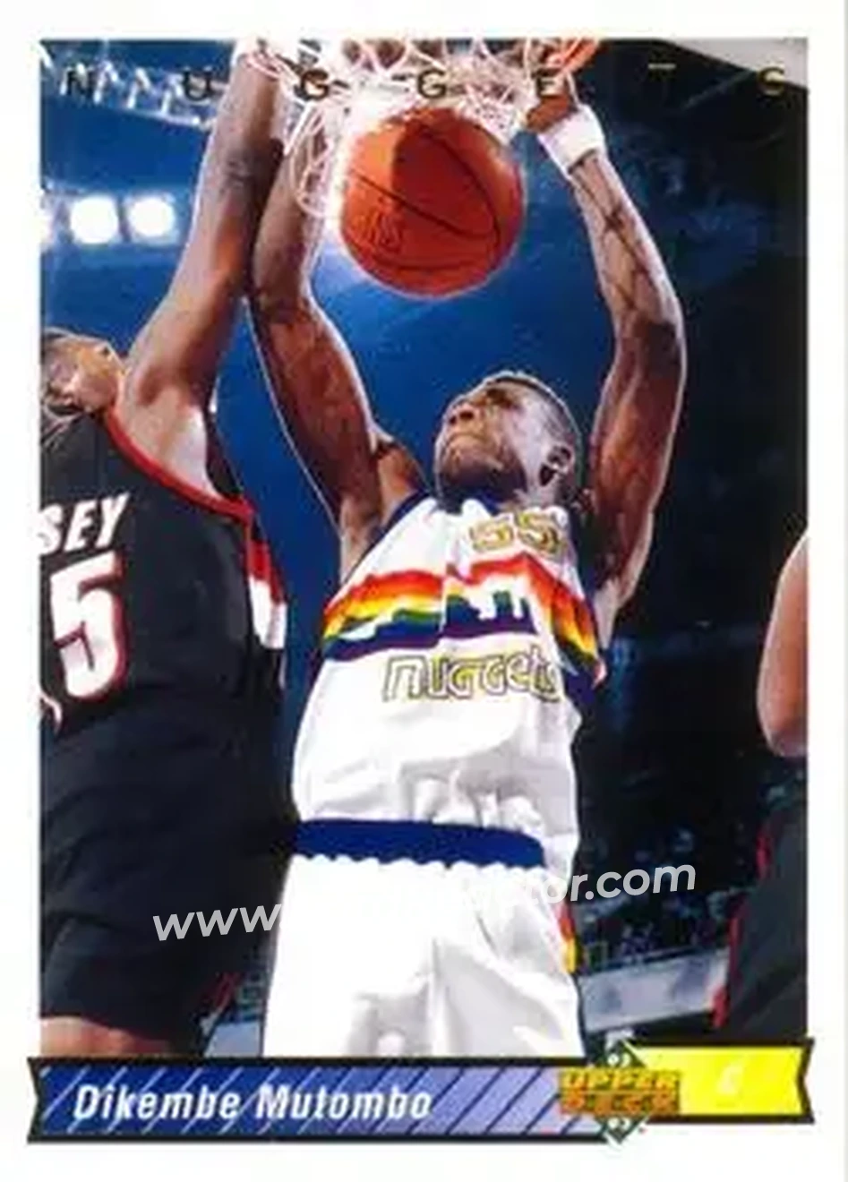 1992-93 Upper Deck #255 - Dikembe Mutombo - Denver Nuggets - Front