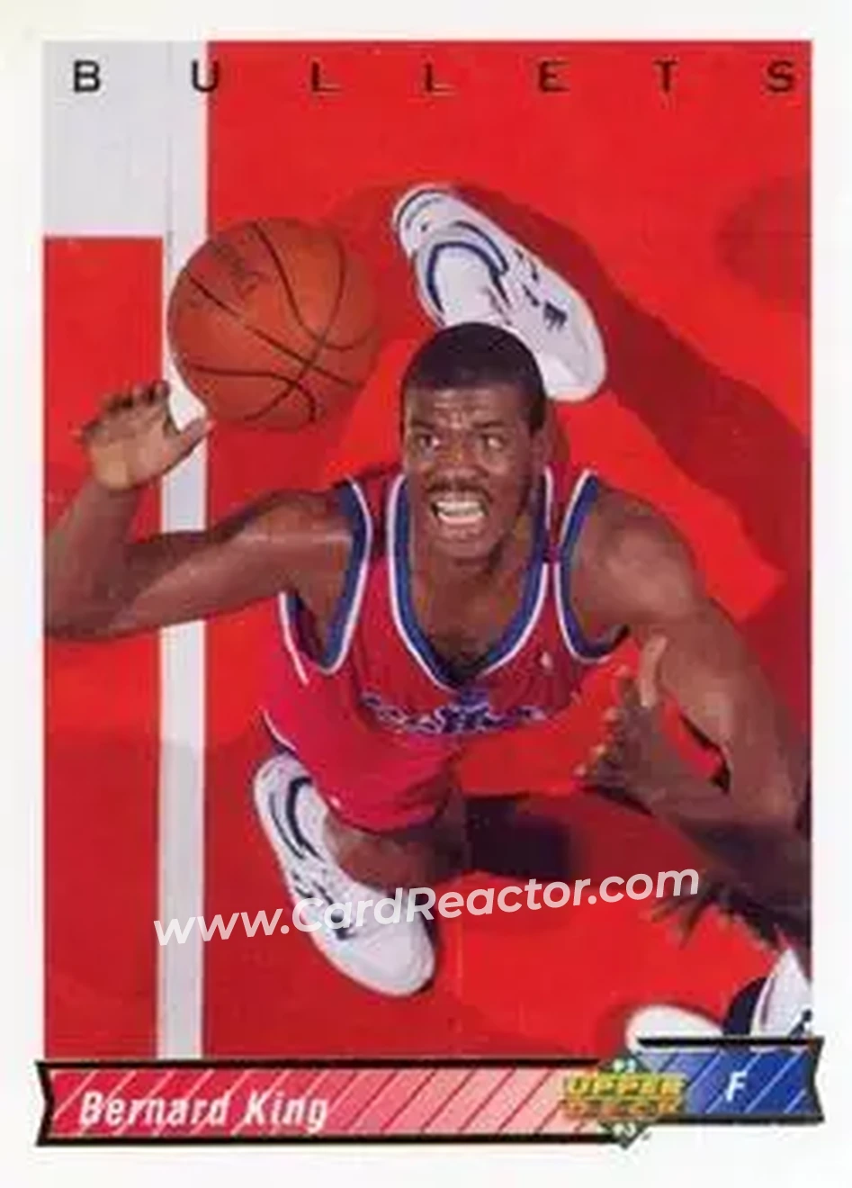1992-93 Upper Deck #286 - Bernard King - Washington Bullets - Front
