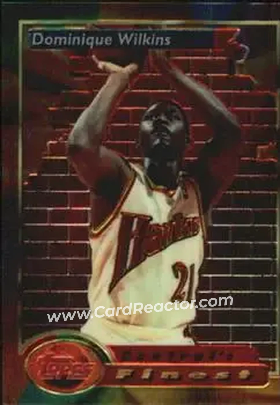 1993-94 Finest #102 - Dominique Wilkins - Atlanta Hawks - Front