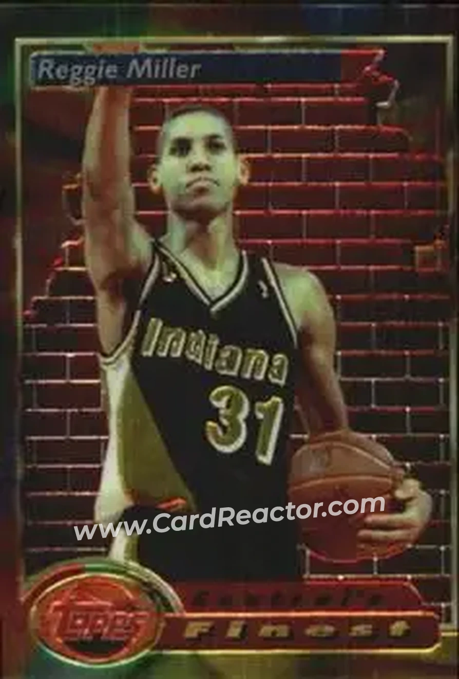 1993-94 Finest #106 - Reggie Miller - Indiana Pacers - Front